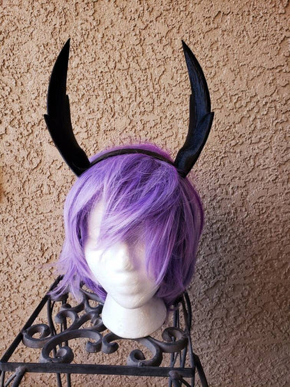 Prong horn deer 3d printed set horns on headband costume dragon ears  horned beast prong horn antlers