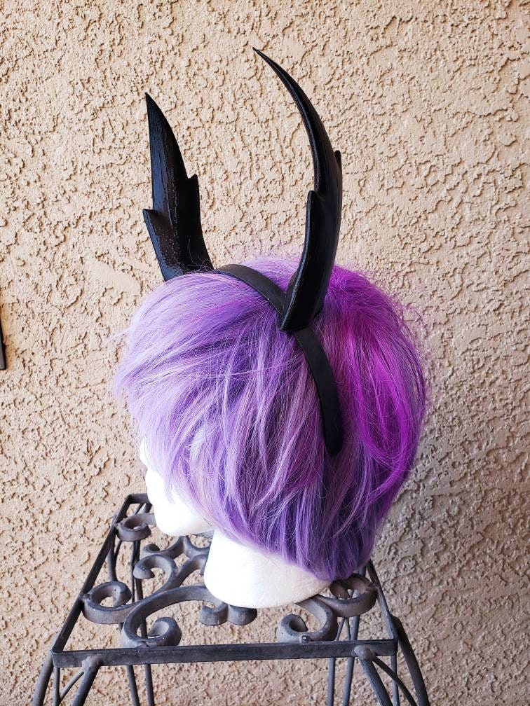 Prong horn deer 3d printed set horns on headband costume dragon ears  horned beast prong horn antlers