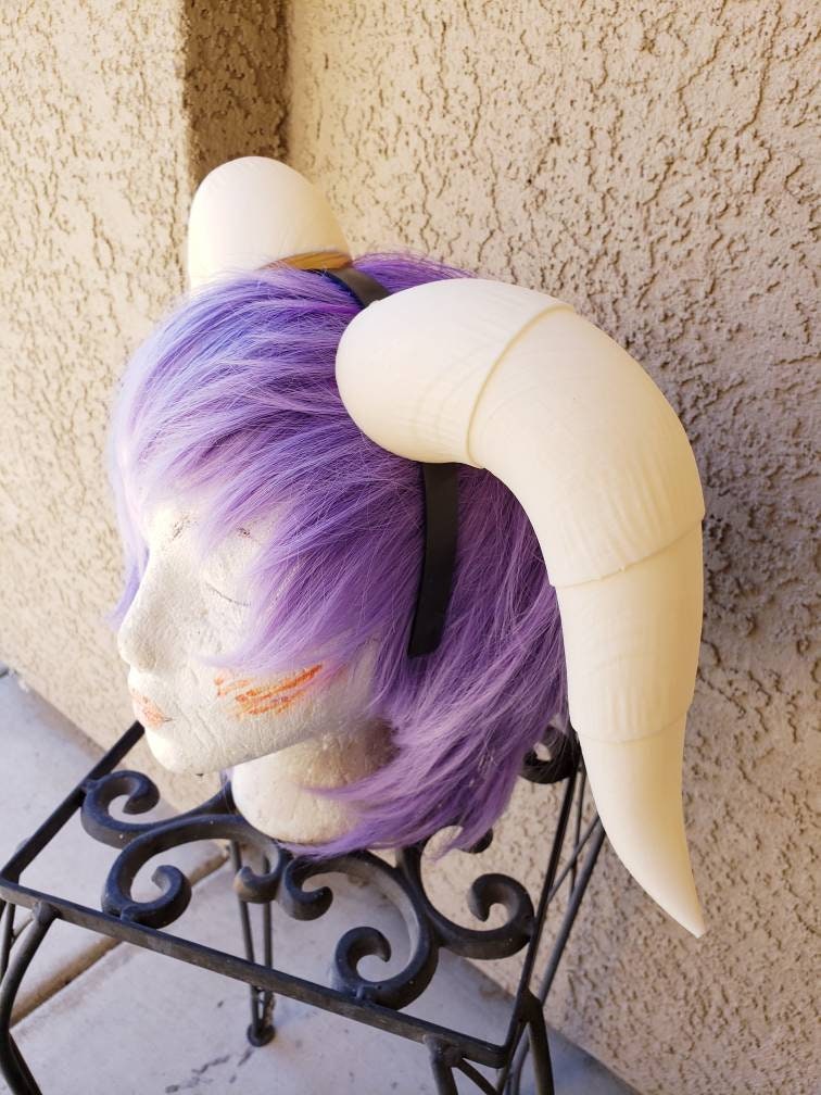 Large  Fantasy Cosplay Horns Horned Headband Viking headdress Jester horns comic-con caterpillar horns