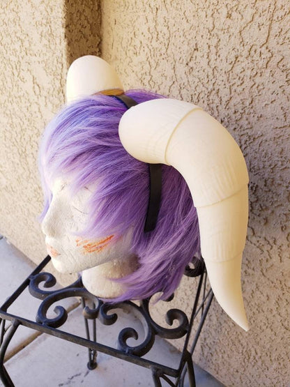 Large  Fantasy Cosplay Horns Horned Headband Viking headdress Jester horns comic-con caterpillar horns