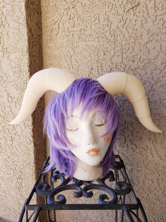 Large  Fantasy Cosplay Horns Horned Headband Viking headdress Jester horns comic-con caterpillar horns