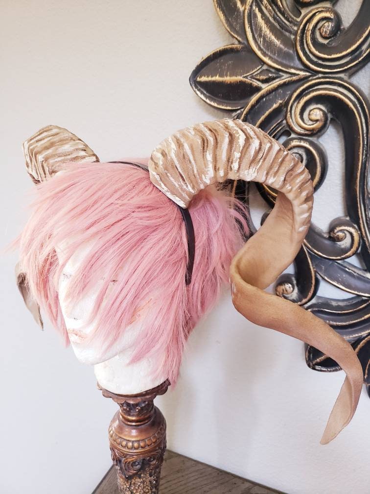 NEW ARRIVAL RAM horns headband 3D printed cosplay comicon stage performance horns extra large size.