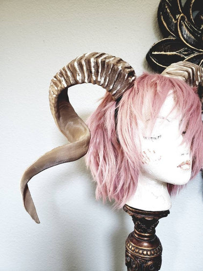 NEW ARRIVAL RAM horns headband 3D printed cosplay comicon stage performance horns extra large size.