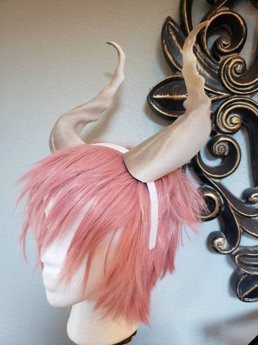 Large Udo Horns 12" Dark Fey 3D Printed (Ultra Light Weight Plastic) Suitable for adults professional cosplay comic-con