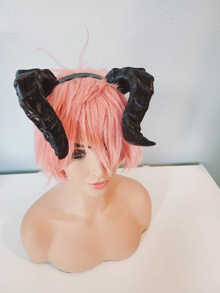 Forward facing Dragon horns Snake Dragon 3d printed horns on headband  dragon costume headress large goat horns beast horns dinosaur