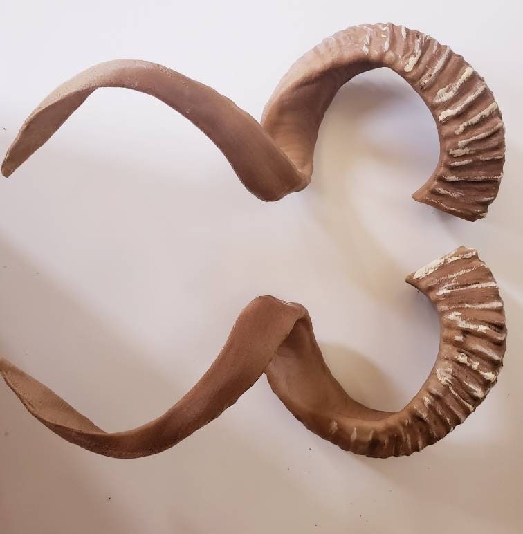 NEW ARRIVAL RAM horns headband 3D printed cosplay comicon stage performance horns extra large size.