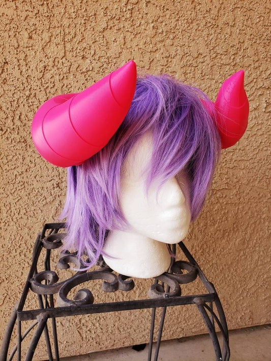 Narmaya inspired from granblue fantasy horns  Fat Bull horns headband 3D printed cosplay pink fantasy horns   Manga style horns Kawaii