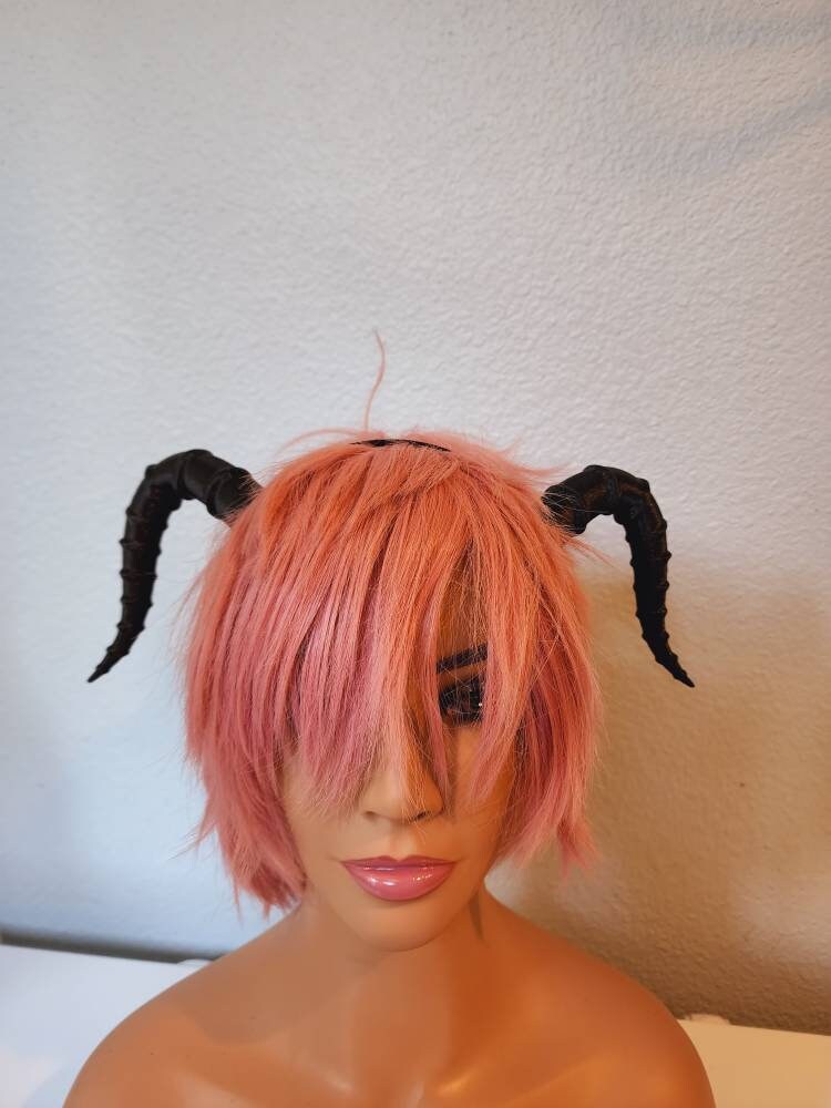 Small Matador-Bull-horns-ribbed-3D printed horned headband comic-con cosplay horns anime character teifling