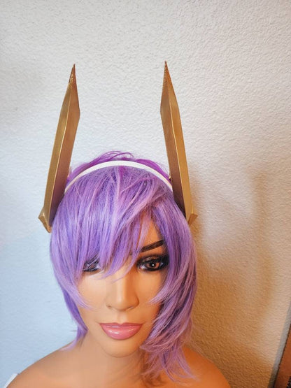 Raiden Shogun from Genshin gold horns Dragon 3d printed horns two sets on headband costume addition dragon Comicon fantasy  horns