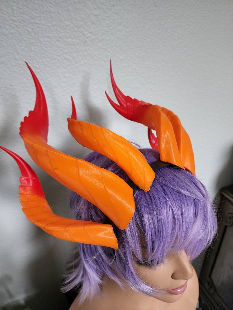 Fantasy Dragon Elegant long Dragon 3d printed horns three sets on headband costume addition dragon comic-con fantasy  lizard horns