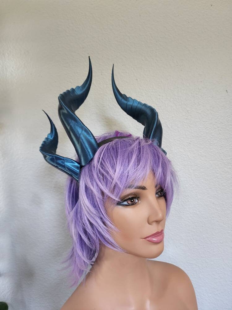 Fantasy Dragon Elegant long Dragon 3d printed horns two sets on headband costume addition dragon comicon fantasy  lizzard horns