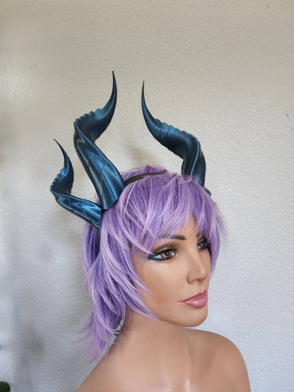 Fantasy Dragon Elegant long Dragon 3d printed horns two sets on headband costume addition dragon comicon fantasy  lizzard horns