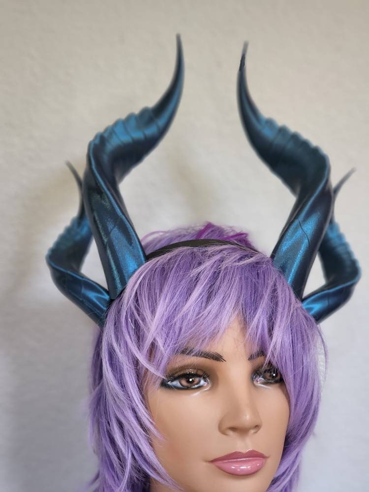 Fantasy Dragon Elegant long Dragon 3d printed horns two sets on headband costume addition dragon comicon fantasy  lizzard horns