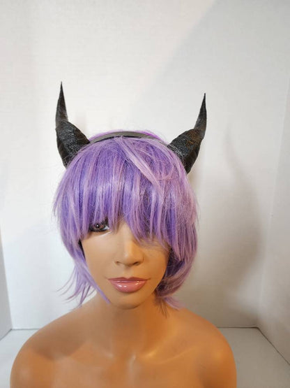 Deanerys Dragon inspired 3d printed antelope style horns on headband DIY costume addition twisted lizzard horns