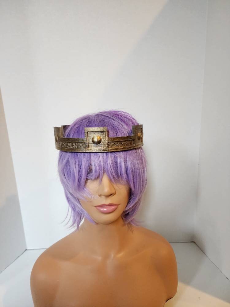 King Arthur style crown viking crown for man larp crown knight headdress head shield  3d printed tiara forged look celtic crown