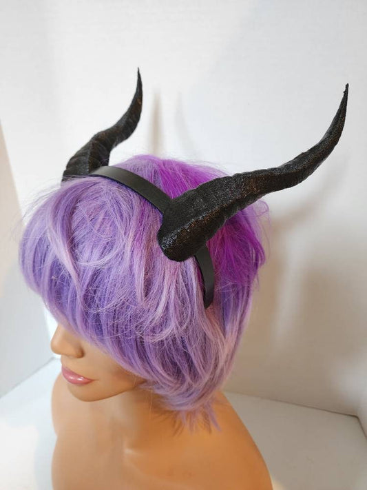 Deanerys Dragon inspired 3d printed antelope style horns on headband DIY costume addition twisted lizzard horns