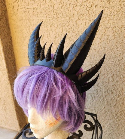 Fantasy  Ten Horned Dragon 3d printed horns Dragon crown on headband costume addition dragon comicon fantasy behemoth horns
