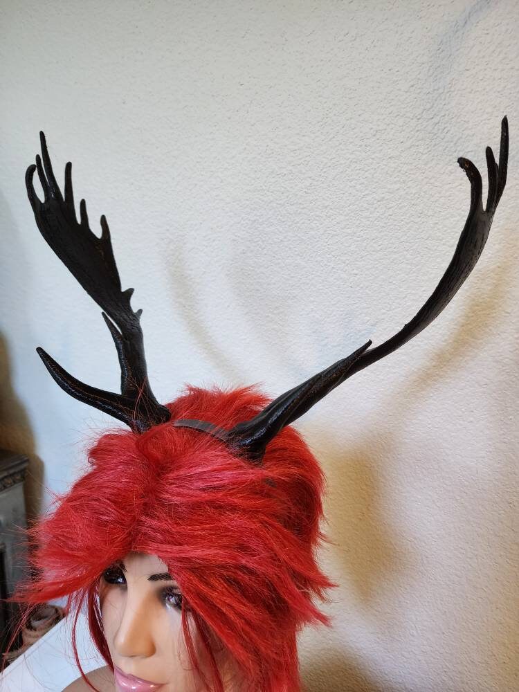 NEW! Realistic  Elk Deer Antlers Horns large stag antlers 3D Printed (Ultra Light Weight Plastic) Reindeer Antlers comic-con moose horns