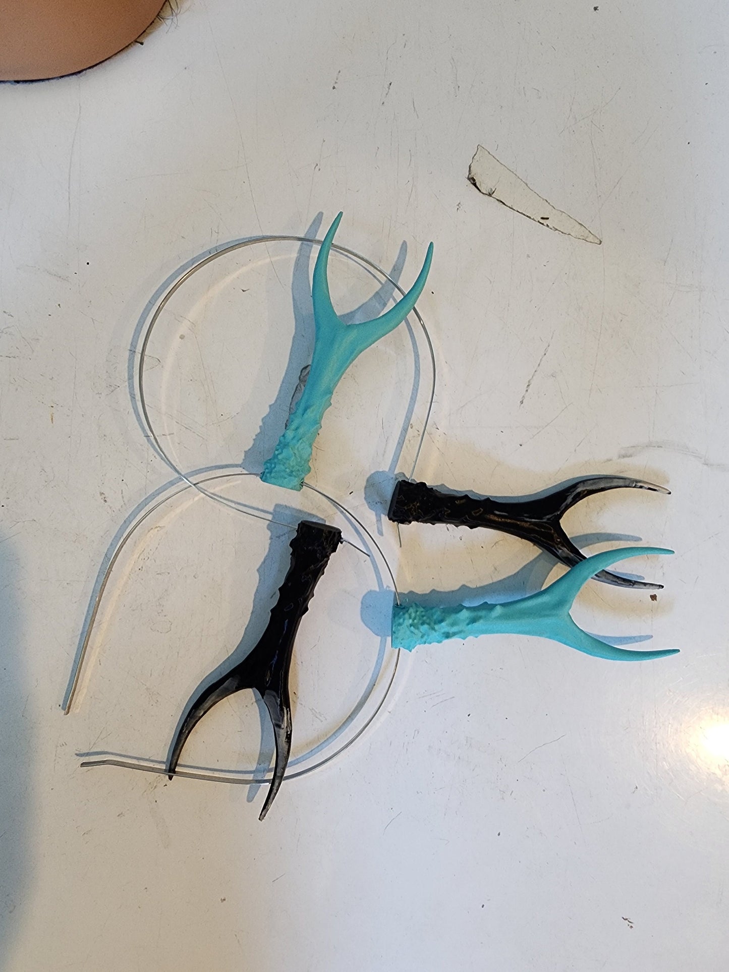 OUR ORIGINAL! Mini fork antlers/ Deer Antlers Horns  3D Printed (Ultra Light Weight Plastic) fork Deer horns Larp headdress