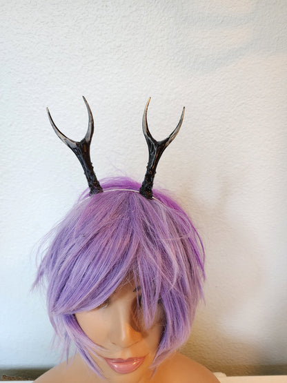 OUR ORIGINAL! Mini fork antlers/ Deer Antlers Horns  3D Printed (Ultra Light Weight Plastic) fork Deer horns Larp headdress