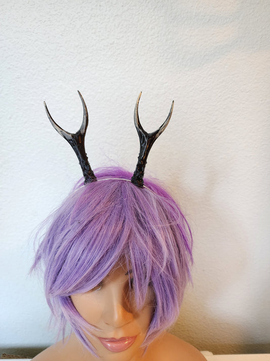 OUR ORIGINAL! Mini fork antlers/ Deer Antlers Horns  3D Printed (Ultra Light Weight Plastic) fork Deer horns Larp headdress