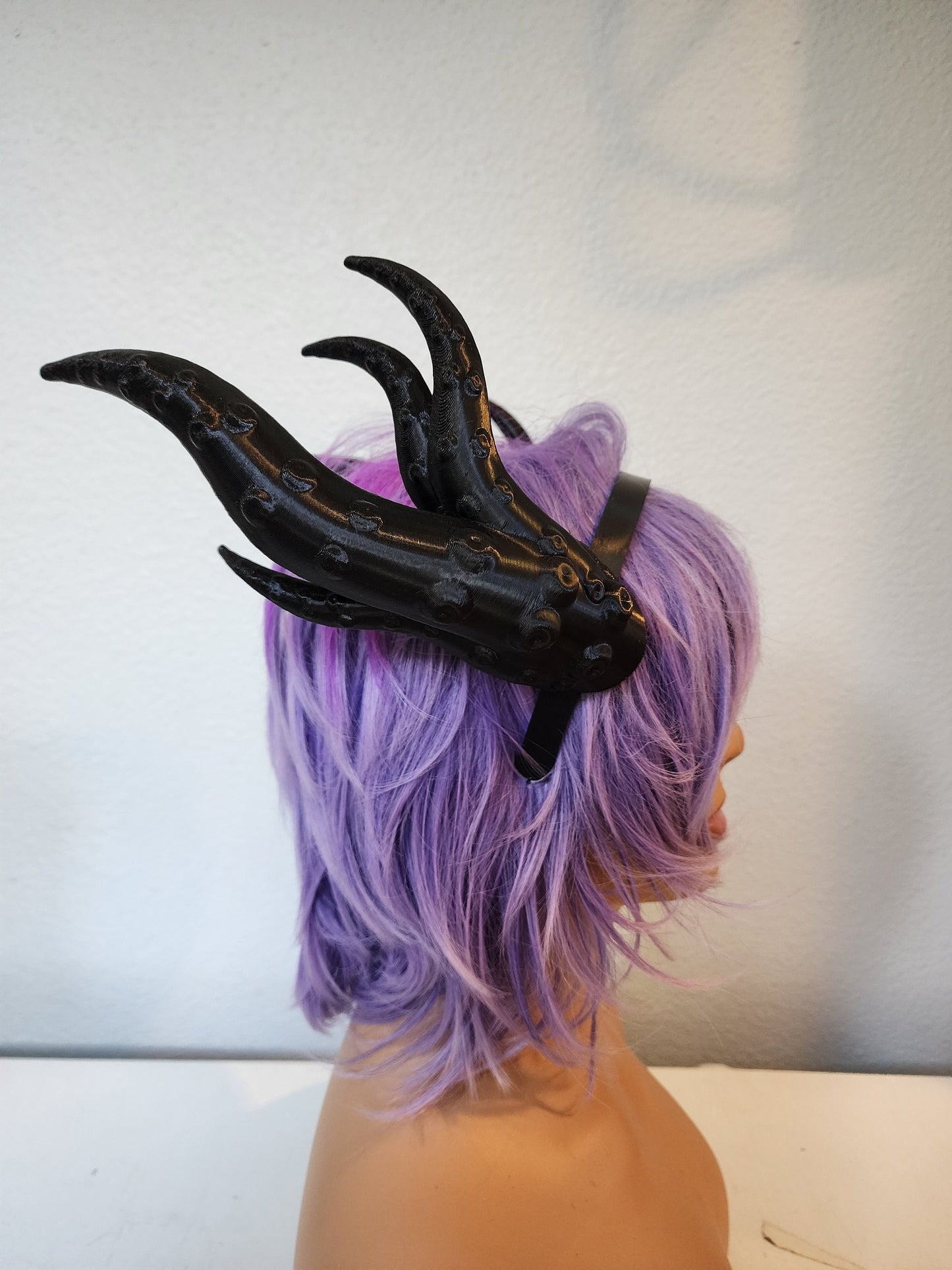 LARGE Fantasy Cephalopod tentacles Dragon 3d printed horns on headband costume addition dragon comicon fantasy lizard horns