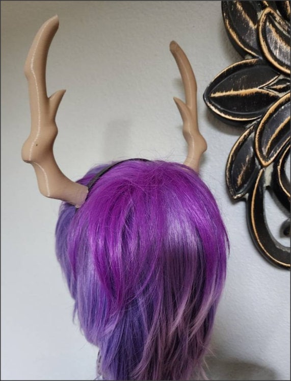 Belos Hunter on The Owl House horns 3D print ultra lightweight attached to a headband cosplay set Headdress only