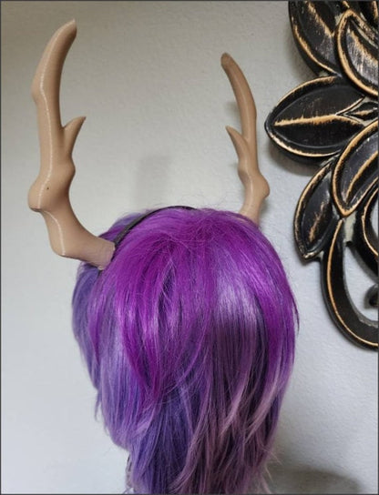 Belos Hunter on The Owl House horns 3D print ultra lightweight attached to a headband cosplay set Headdress only