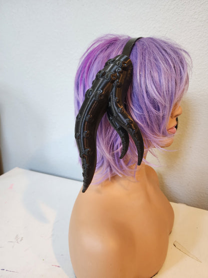 LARGE Fantasy Cephalopod tentacles Dragon 3d printed horns on headband costume addition dragon comic-con fantasy lizard horns
