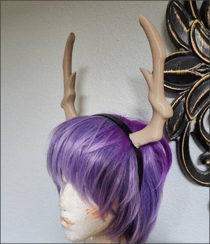 Belos Hunter on The Owl House horns 3D print ultra lightweight attached to a headband cosplay set Headdress only