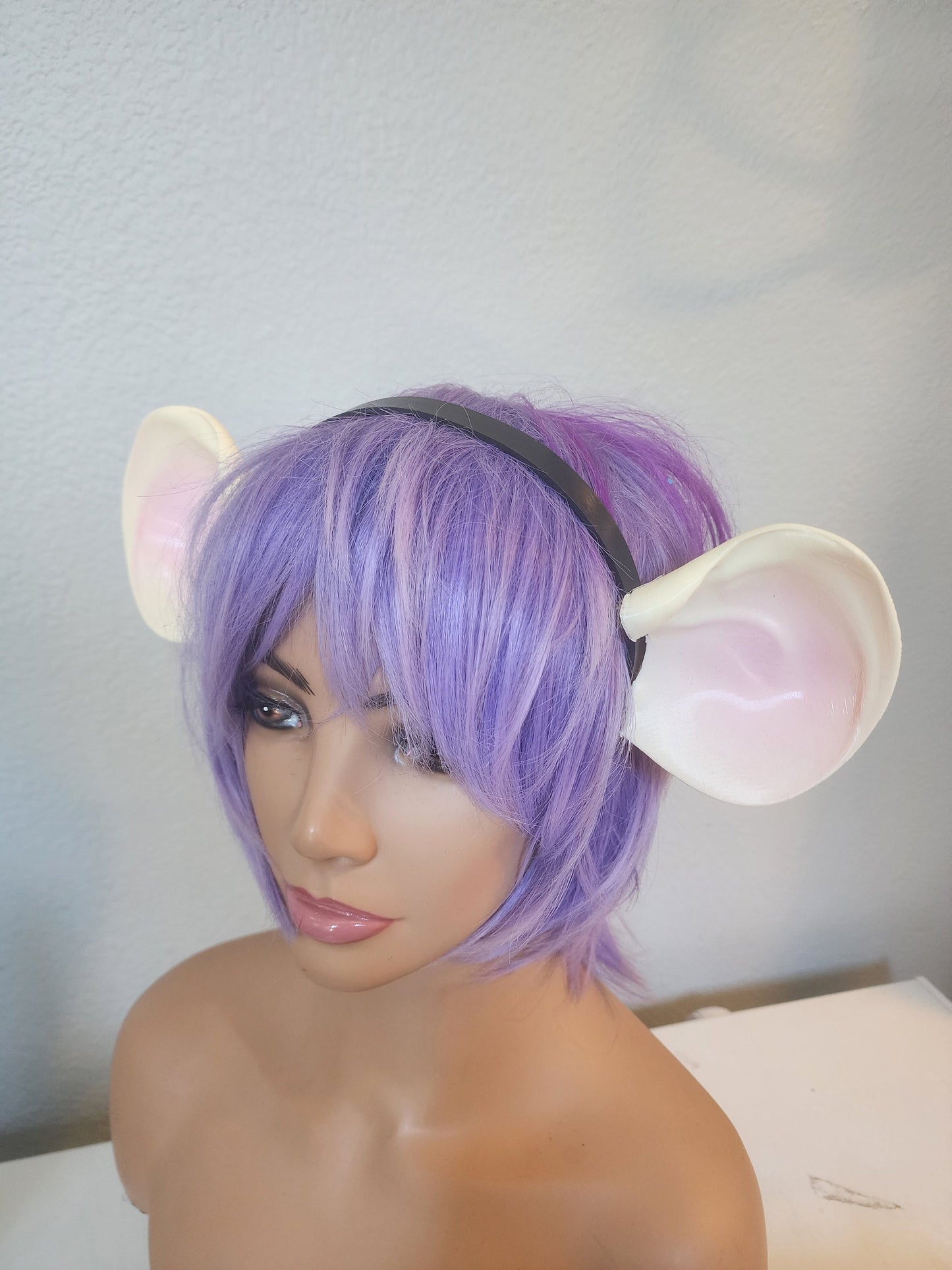 Mouser ears 3d printed attached ti headband DIY costume animal ears  woodland cosplay fantasy anime ears cartoony style ears