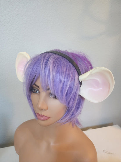 Mouser ears 3d printed attached ti headband DIY costume animal ears  woodland cosplay fantasy anime ears cartoony style ears