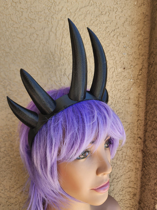 Fantasy Six Horned bear claw headband 3d printed horns Dragon crown on headband costume addition dragon comicon fantasy behemoth horns