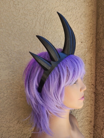Fantasy Six Horned bear claw headband 3d printed horns Dragon crown on headband costume addition dragon comicon fantasy behemoth horns