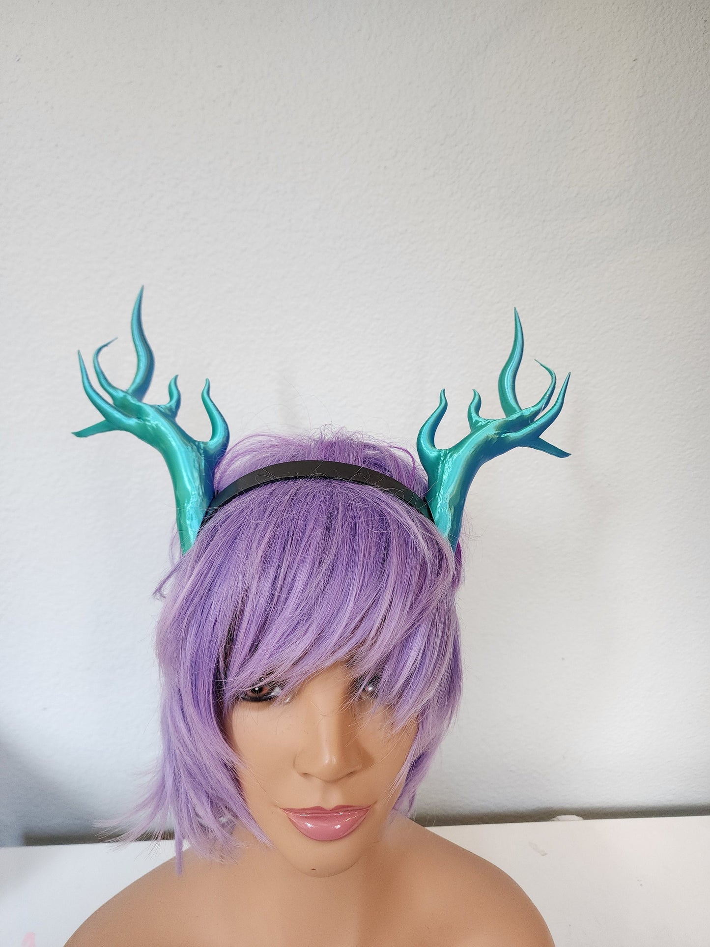 Light  Dragon  3d printed horns on headband costume addition dragon Zelda fantasy  beautiful celtic carnyx  elegand Tears of the Kingdom