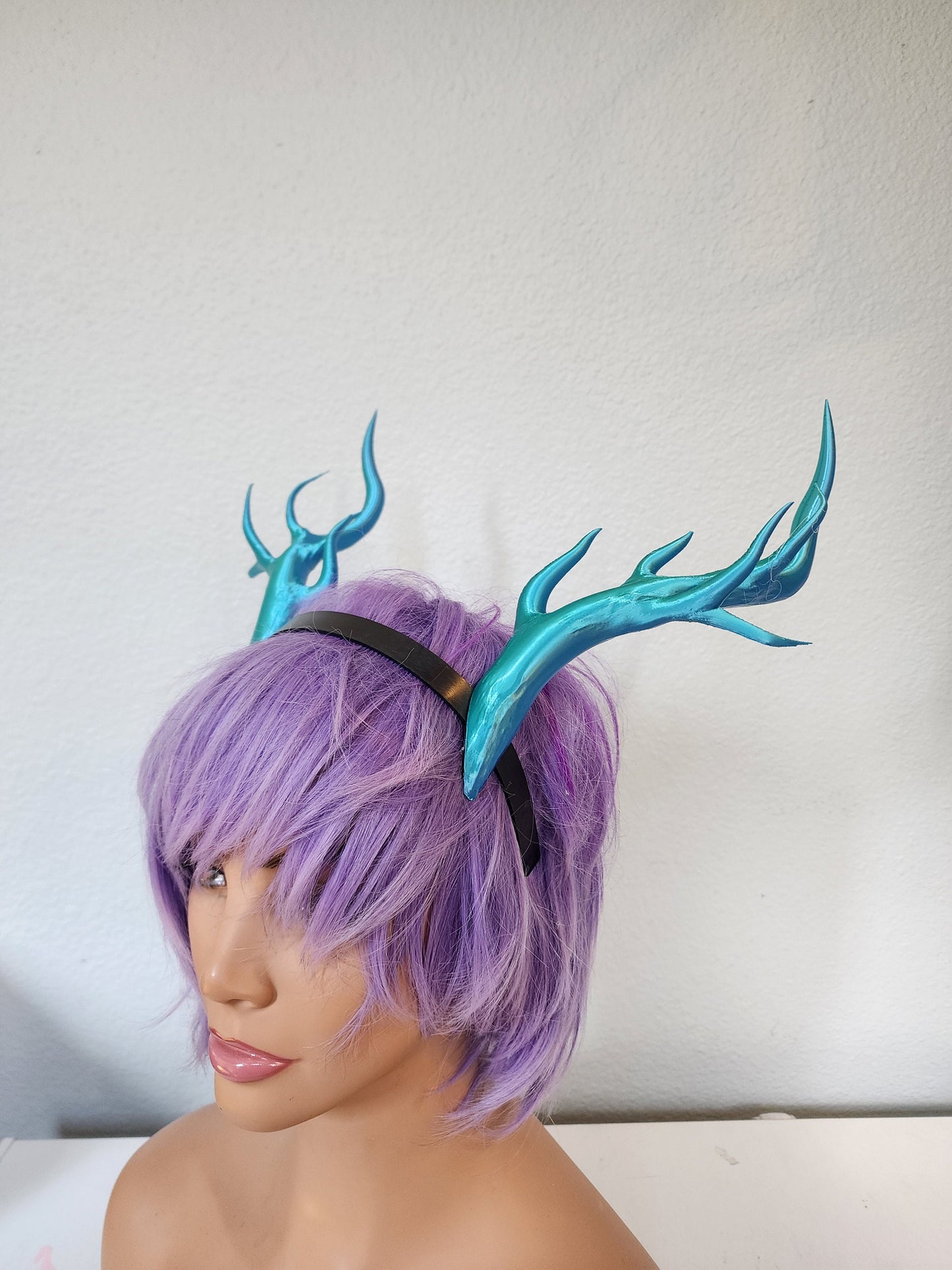 Light  Dragon  3d printed horns on headband costume addition dragon Zelda fantasy  beautiful celtic carnyx  elegand Tears of the Kingdom