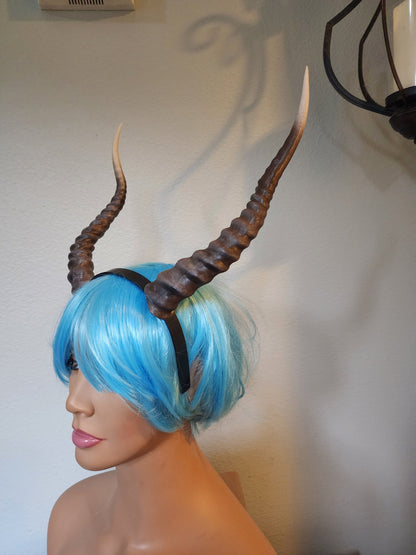 Impala horned headband Elvish Larp headdress gazelle foe animal horns 3D print