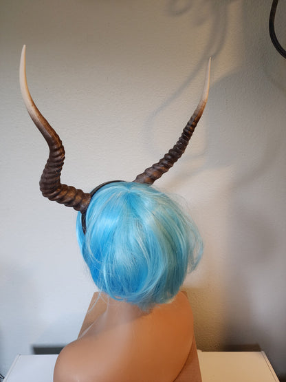Impala horned headband Elvish Larp headdress gazelle foe animal horns 3D print