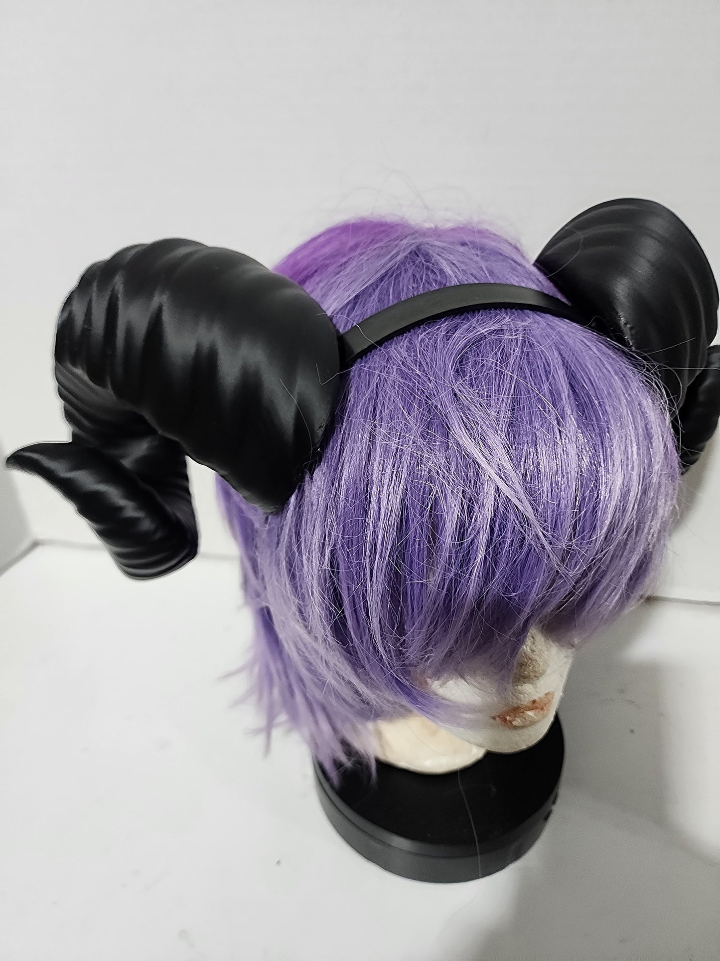 XL RAM horns headband 3D printed cosplay Authentic true shape size ram horns wow swirly  twisted extra large  sakizou anime horns