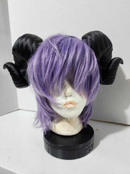 XL RAM horns headband 3D printed cosplay Authentic true shape size ram horns wow swirly  twisted extra large  sakizou anime horns