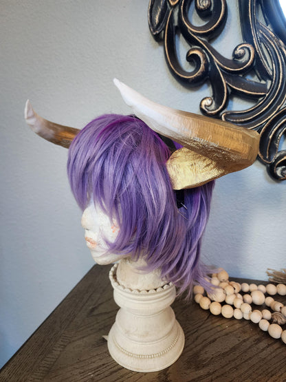 Minotaur Horns and Ears- Long Horn Cow-Bull Matador horns headband 3D printed cosplay comicon fantasy horns  wow lightweight horns overlord