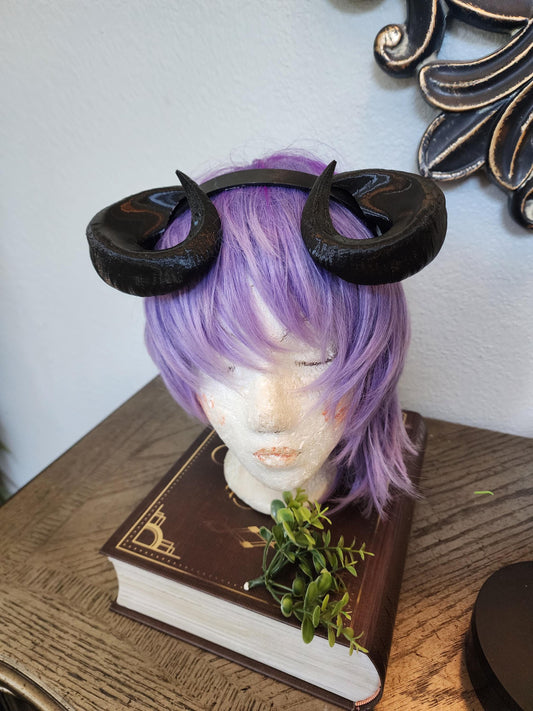 Anime Minotaur Horns  Fantacy Cow-Bull Matador horns headband 3D printed cosplay comicon Albedo style horns  wow lightweight horns overlord