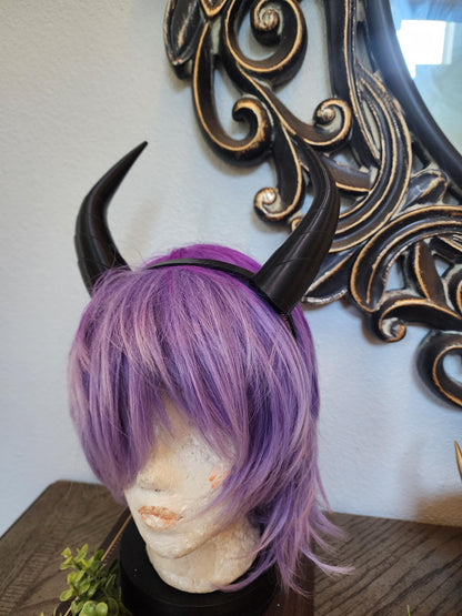Goat fantasy 3d printed horns  horns on headband Elizabeth the dragon from Shrek horns