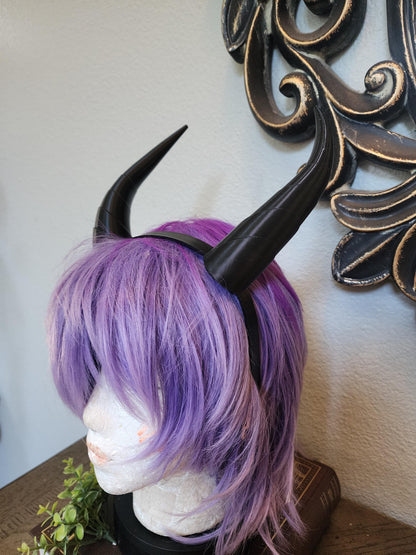Goat fantasy 3d printed horns  horns on headband Elizabeth the dragon from Shrek horns