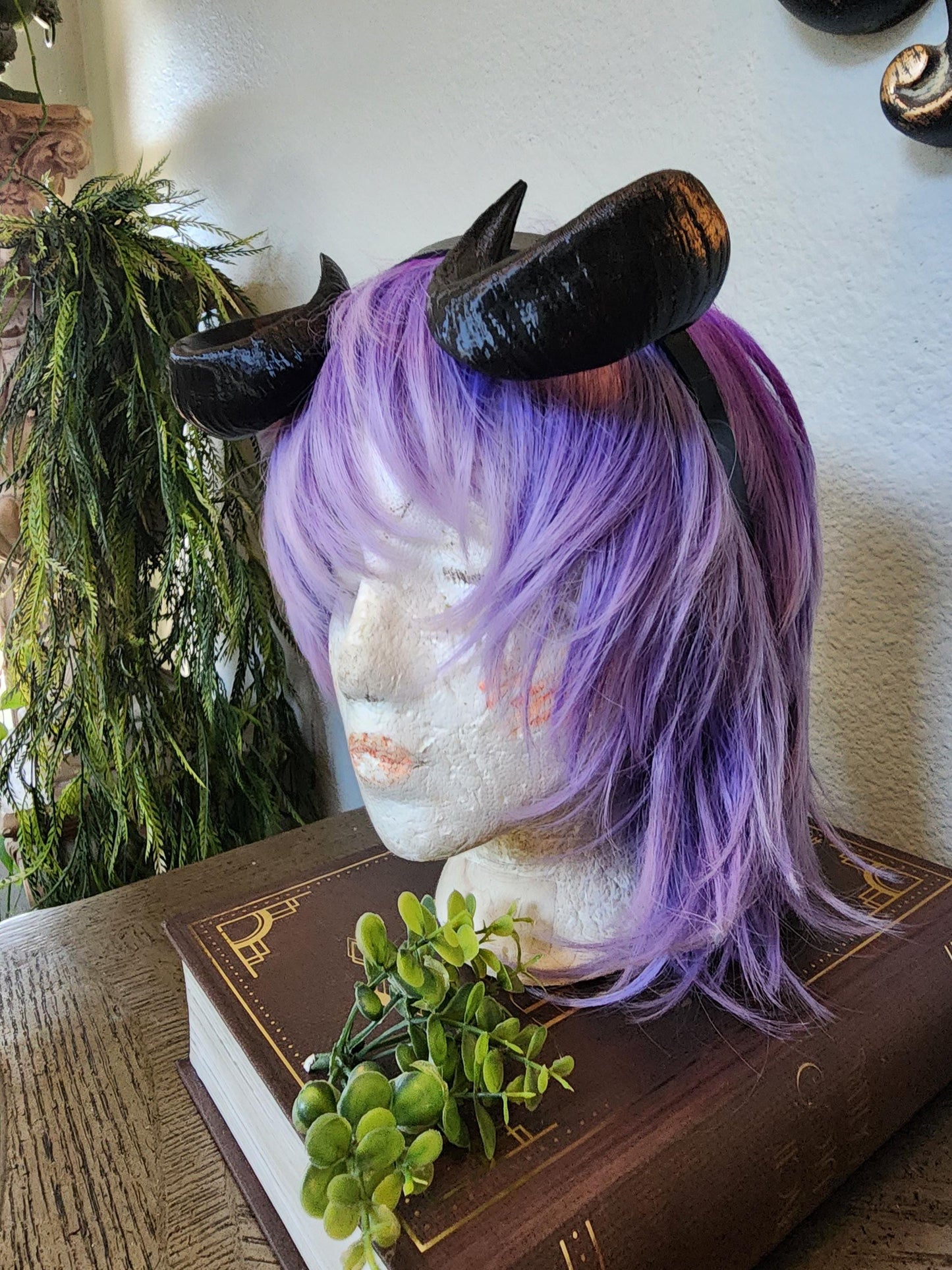 Anime Minotaur Horns  Fantacy Cow-Bull Matador horns headband 3D printed cosplay comicon Albedo style horns  wow lightweight horns overlord