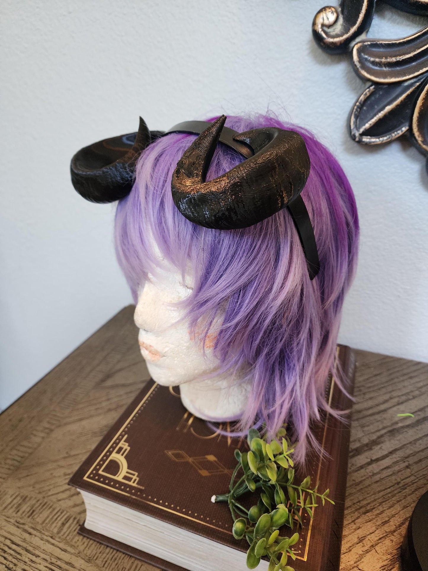 Anime Minotaur Horns  Fantacy Cow-Bull Matador horns headband 3D printed cosplay comicon Albedo style horns  wow lightweight horns overlord