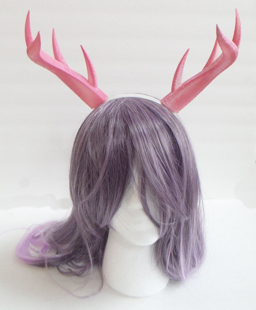 Pink Christmas Doe / Deer Antlers Horns  3D Printed (Ultra Light Weight Plastic) Pink Reindeer Antlers Reindeer headdress