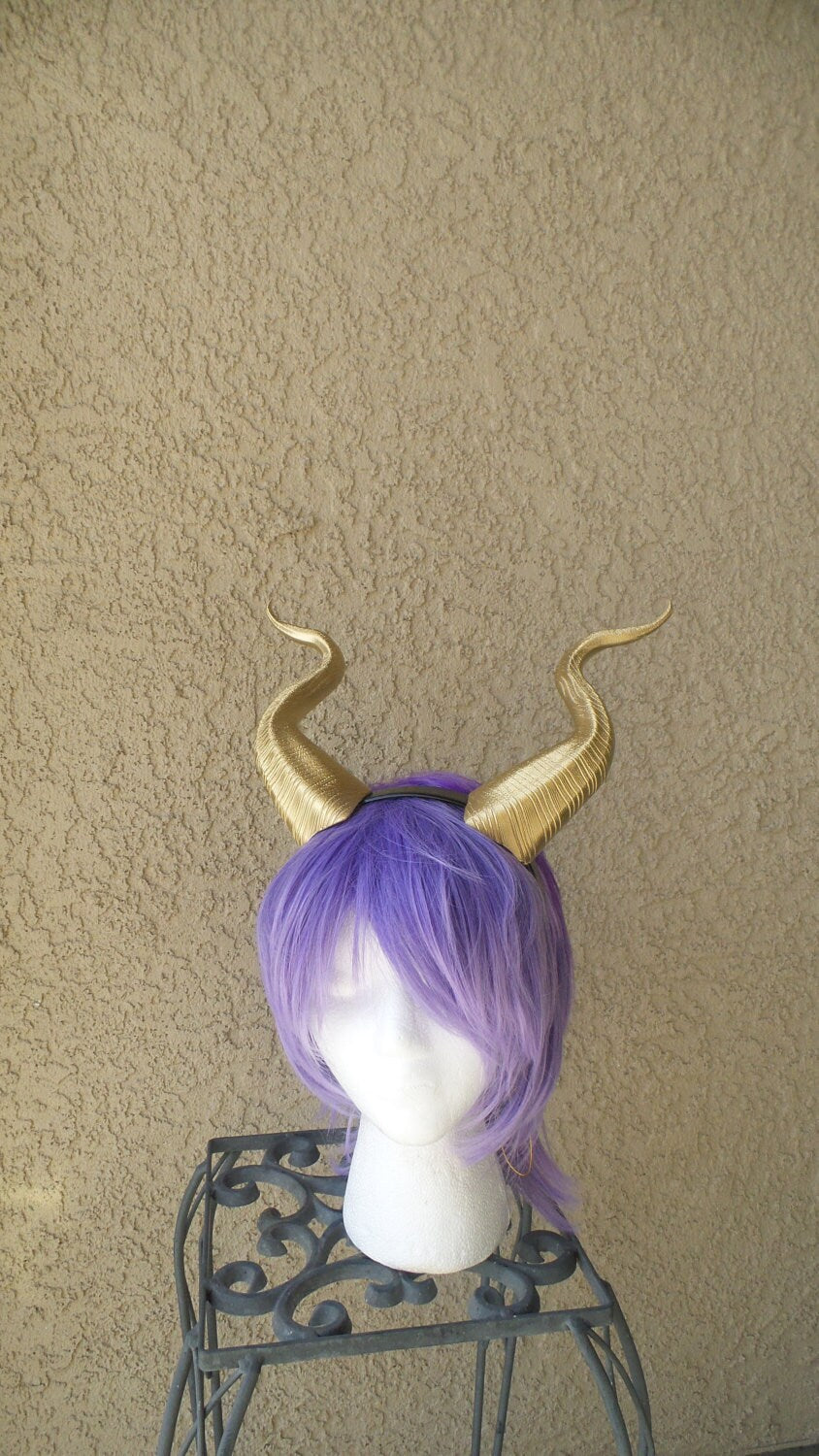 BEST SELLING! Gold Classic  Maleficent Inspired Horns  3D Printed  choose your color comic-con
