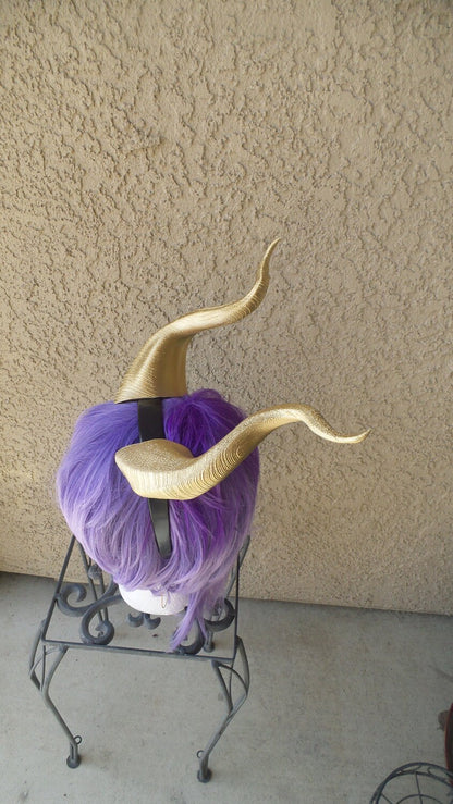 BEST SELLING! Gold Classic  Maleficent Inspired Horns  3D Printed  choose your color comic-con
