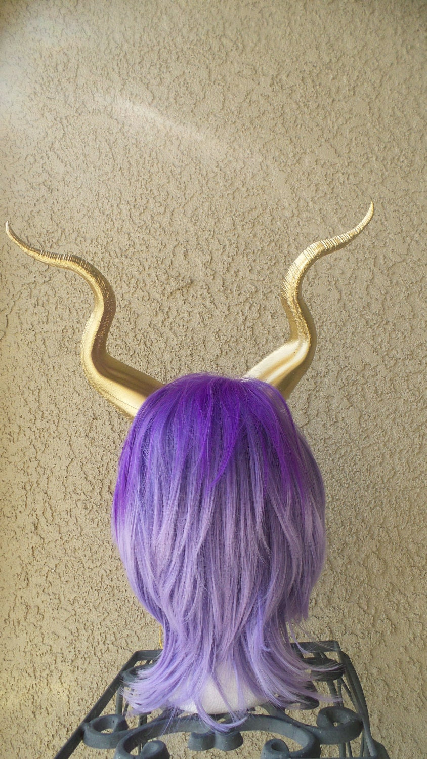 BEST SELLING! Gold Classic  Maleficent Inspired Horns  3D Printed  choose your color comic-con